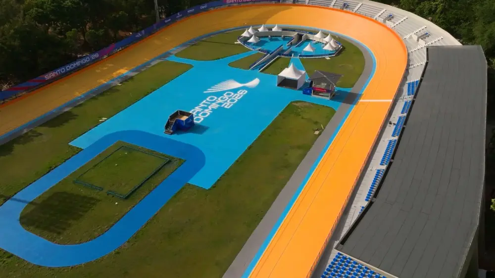 Vista aérea del Velódromo del Centro Olímpico